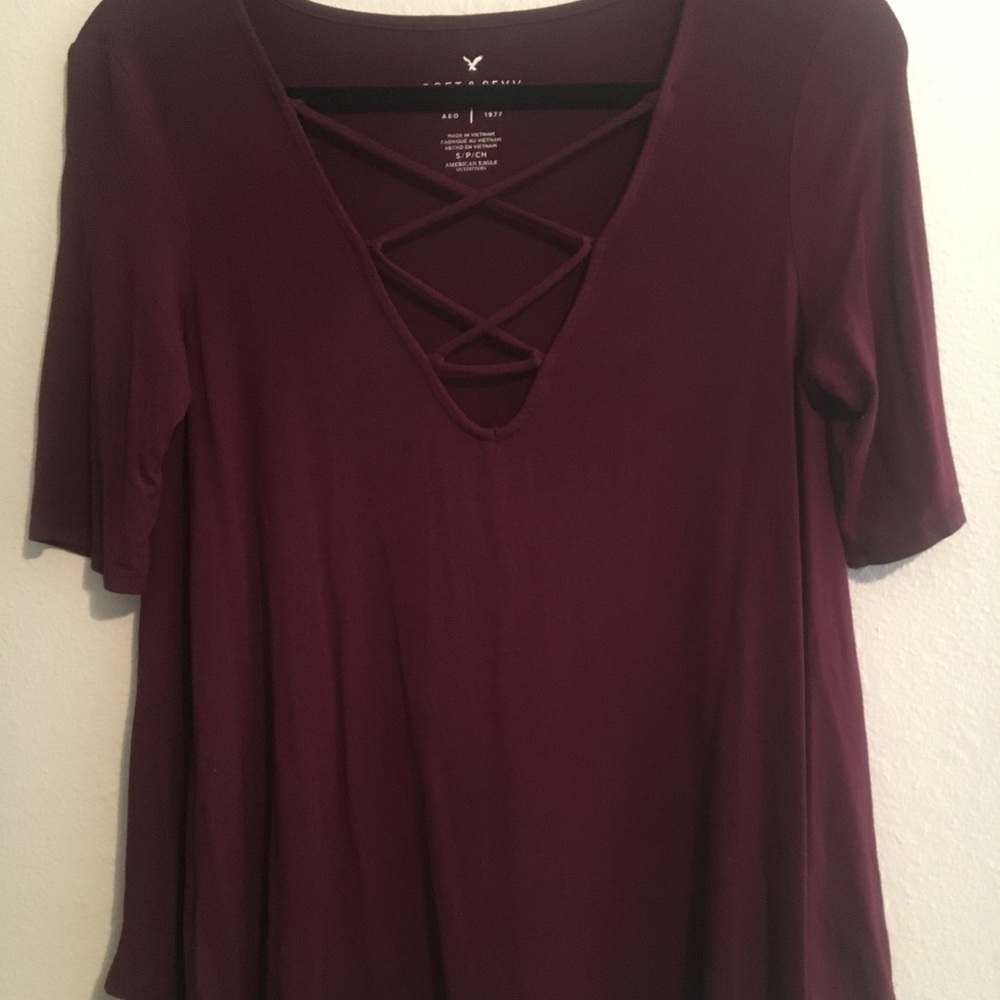 AE open neck top